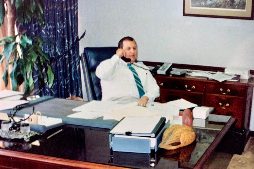 Jody Brandenburg as corporate officer - Houston, Texas - 1987