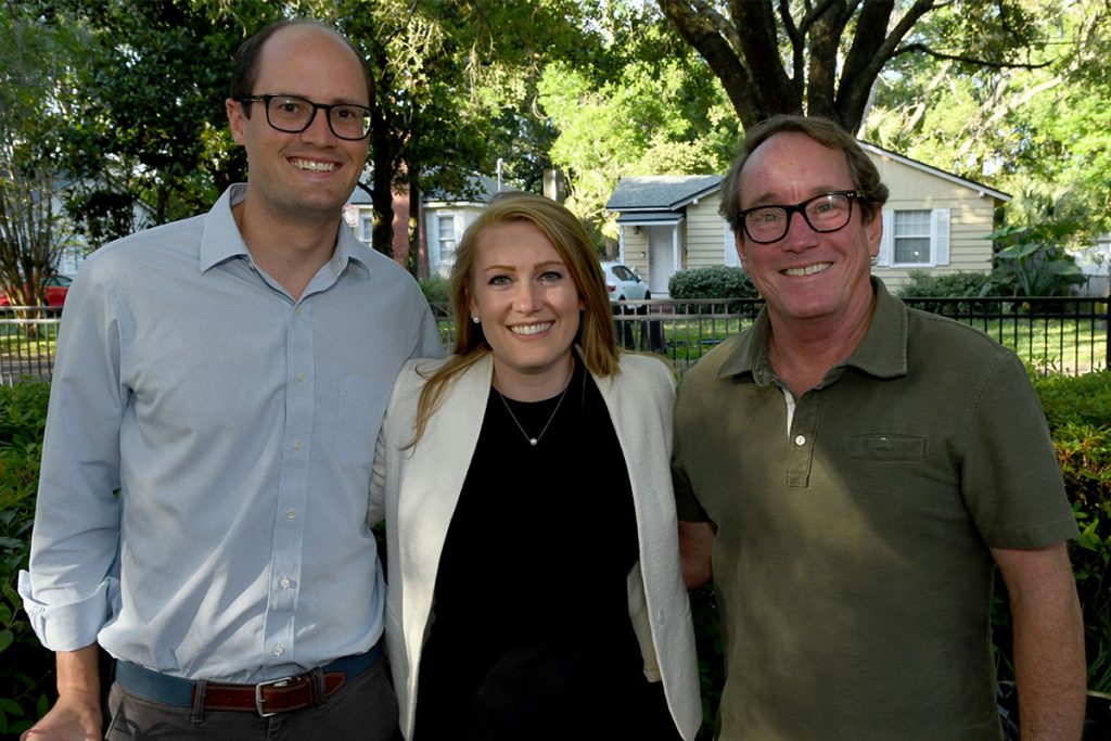 Board Member William Michaelis, Governance Chair Linzee Ott and Beautification Chair Brian Mickler