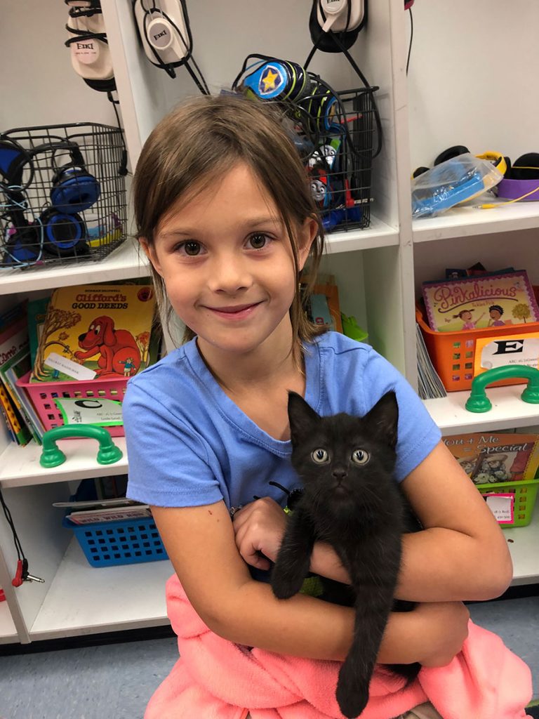 girl with cat
