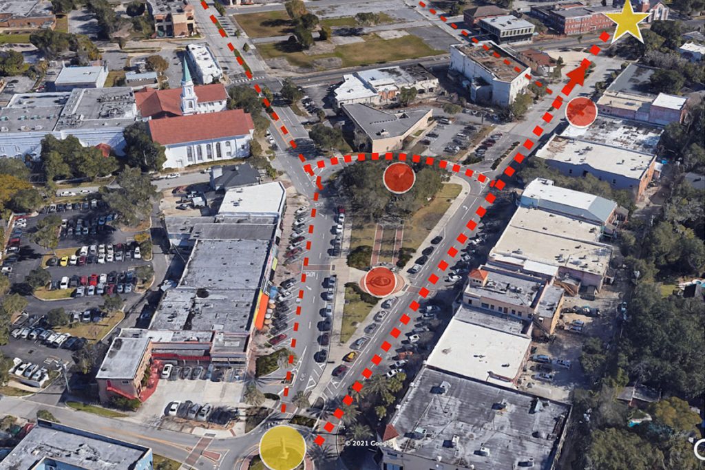 This aerial illustrates the anchor points of the San Marco Square, which now has a Southern landmark if plans continue on track as proposed, finishing at what is being dubbed - Presbyterian Plaza.