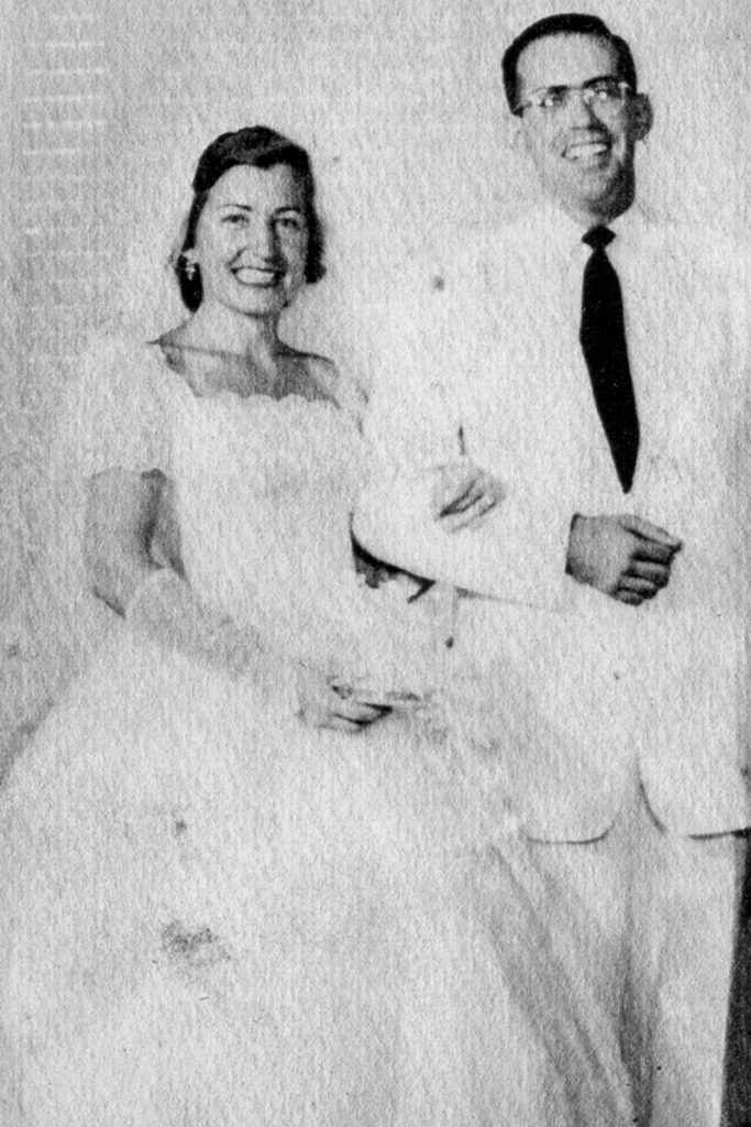 Emma and Richard Spence - wedding photo 1955