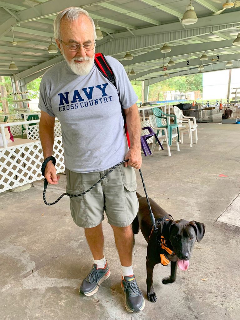 Paul Nowicki and Lab mix rescue Yankee, 10 months.