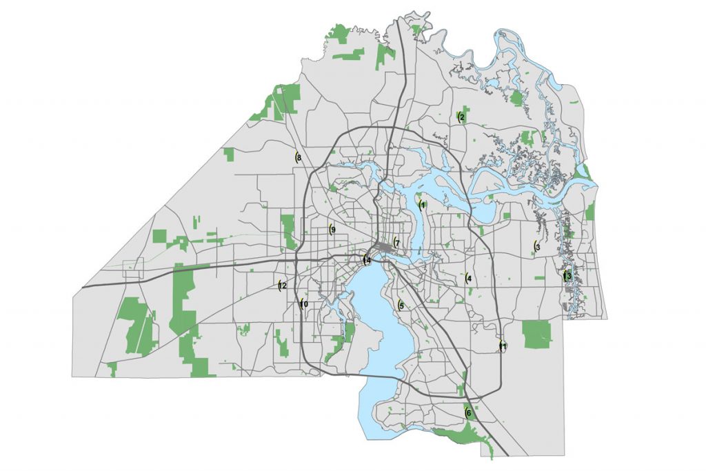 Map of Recycling Drop Off Locations