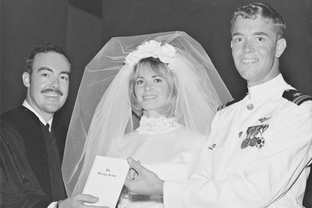The Kidds with Rev. Bob Hubbard, Navy chaplain, Oct. 10, 1970