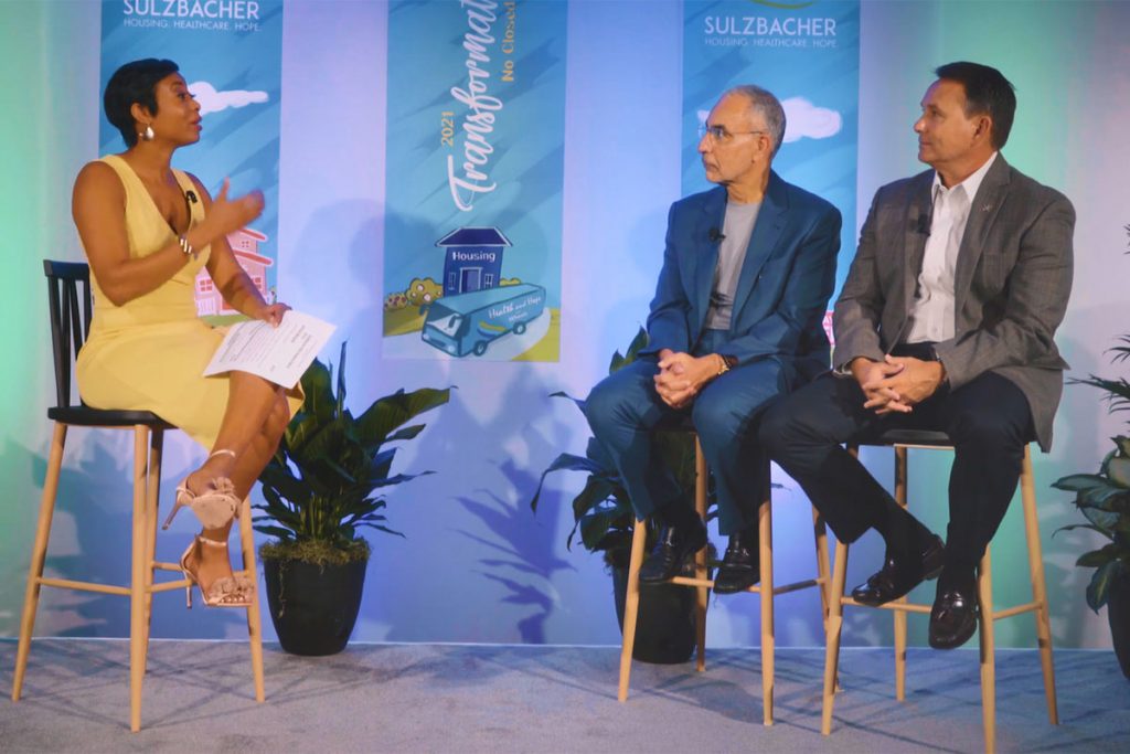 Keitha Nelson with Ron Salem and Sherif Mike Williams