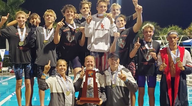 Bishop Kenny boys swim team win State Title