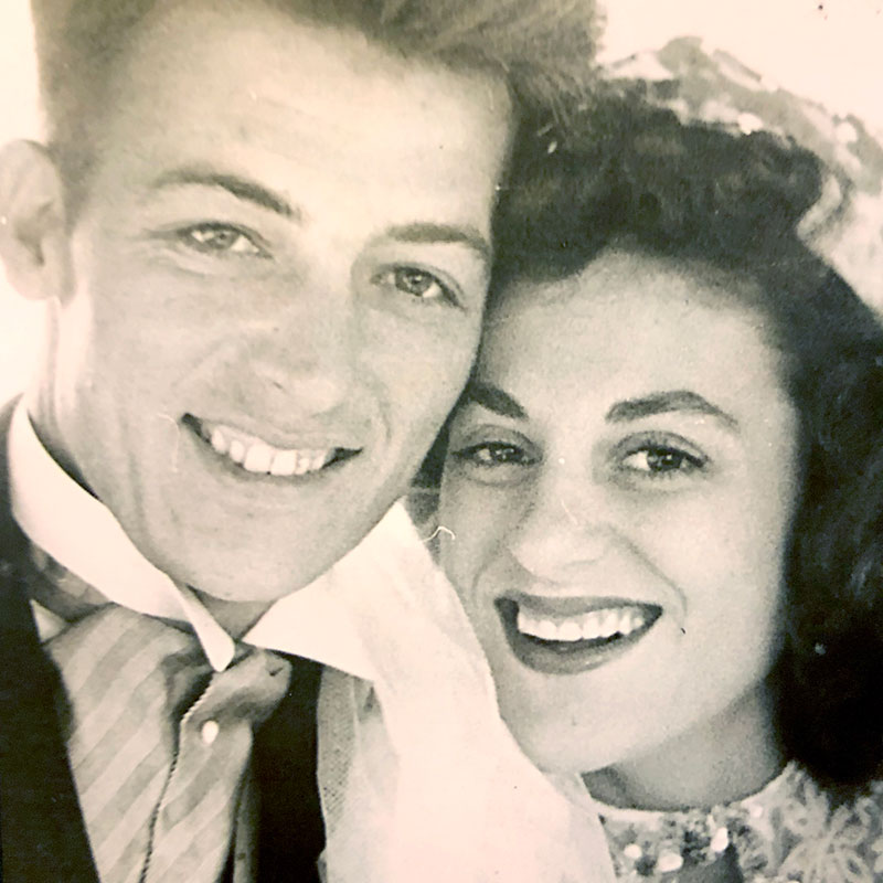 Anita P. Morris, wedding day