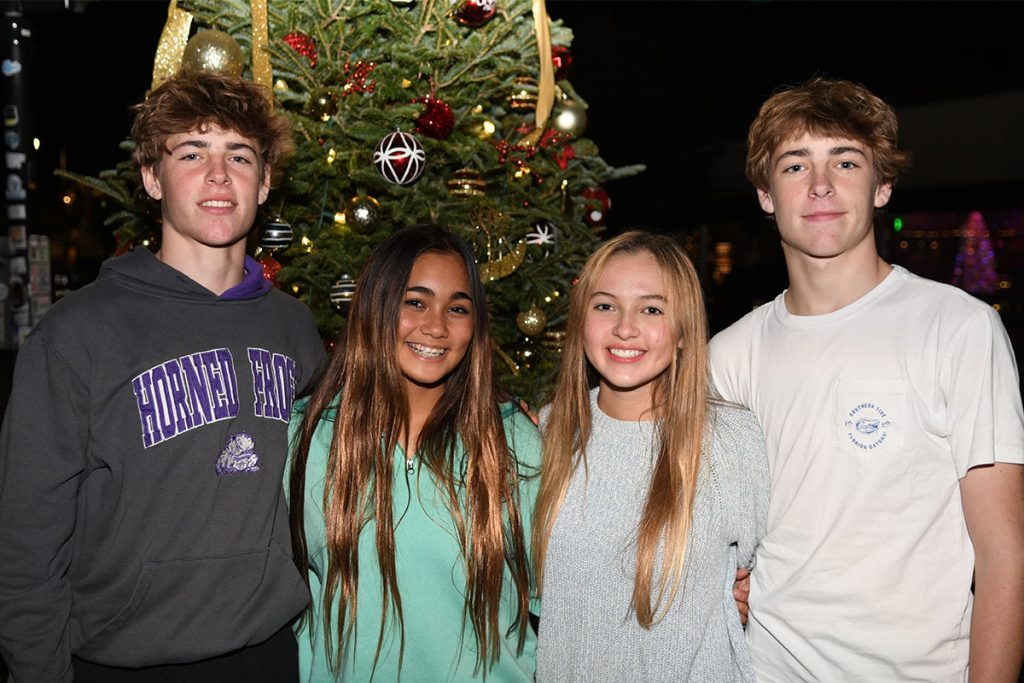 Michael Bishop with Bella Cruz, Ava Brady and John Bishop