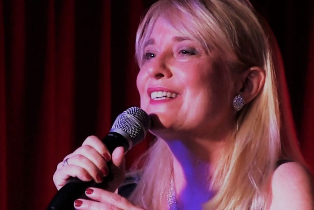 Sarah Boone performing her cabaret show in Los Angeles, 2018.
