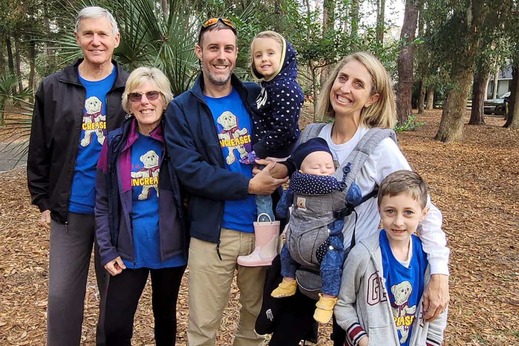 The Webb family plants a tree in memory of their beloved son Finley Reid Webb, whose memory lives on for the family that lost him to SUDC or Sudden Unexplained Death in Childhood, at age 4. The family was joined by grandparents Gary and Barb Johnson, as Charles, Madeline, mother Emily with new addition Sawyer and Baton relished in the time spent together planting the family tree of remembrance.