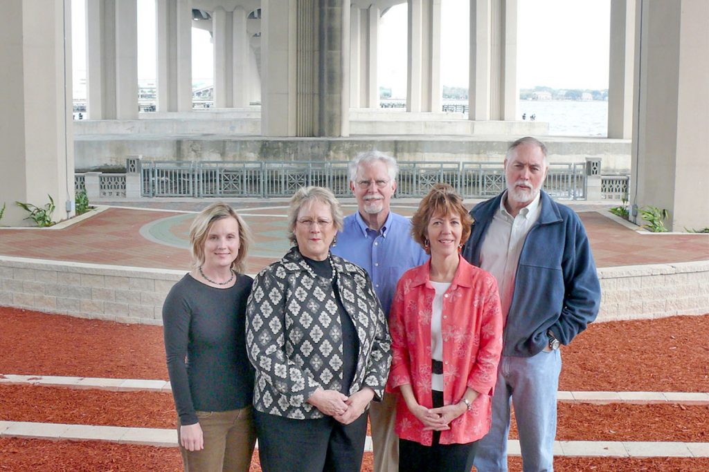 L-R- Teresa Fish, Cindy Guy, Dr. Wayne Wood, Pamela Telis and Doug Coleman, back in 2009.