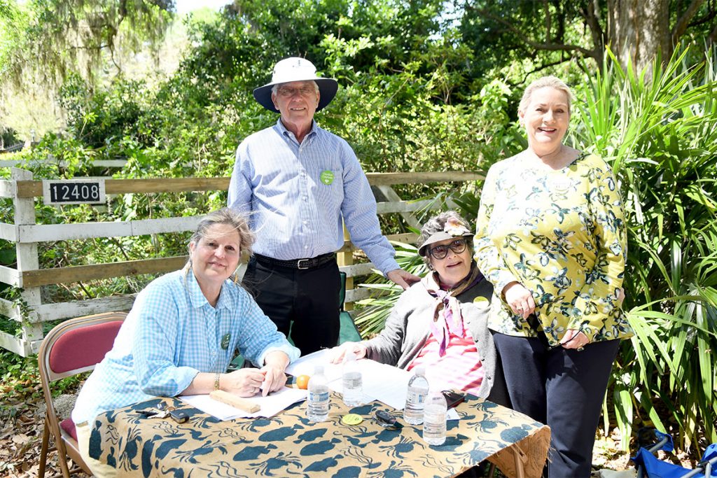 Docents Mary March, Frank Watson, Blair Woolverton and Jenny Cocanougher