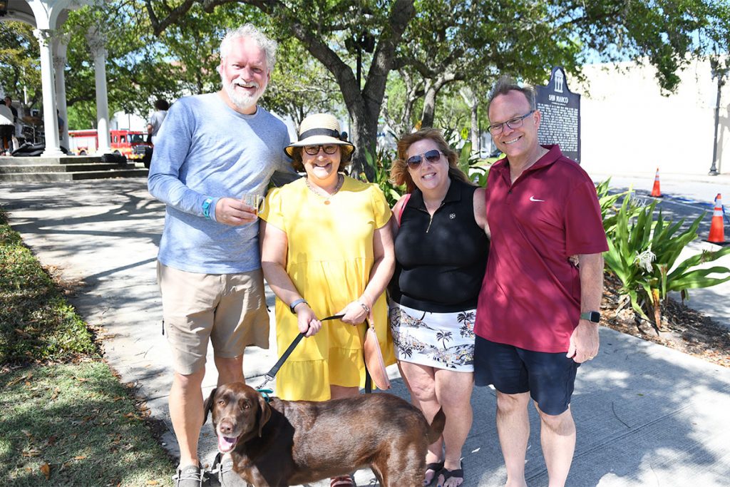 Jeff and Lauren Crews with Sadie, alongside Kara and Brad Bridges