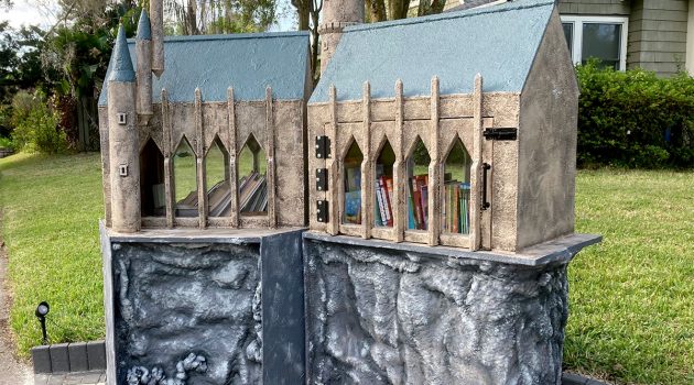 A magical castle full of books
