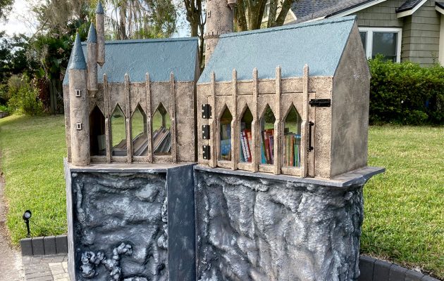 A magical castle full of books A magical castle full of books