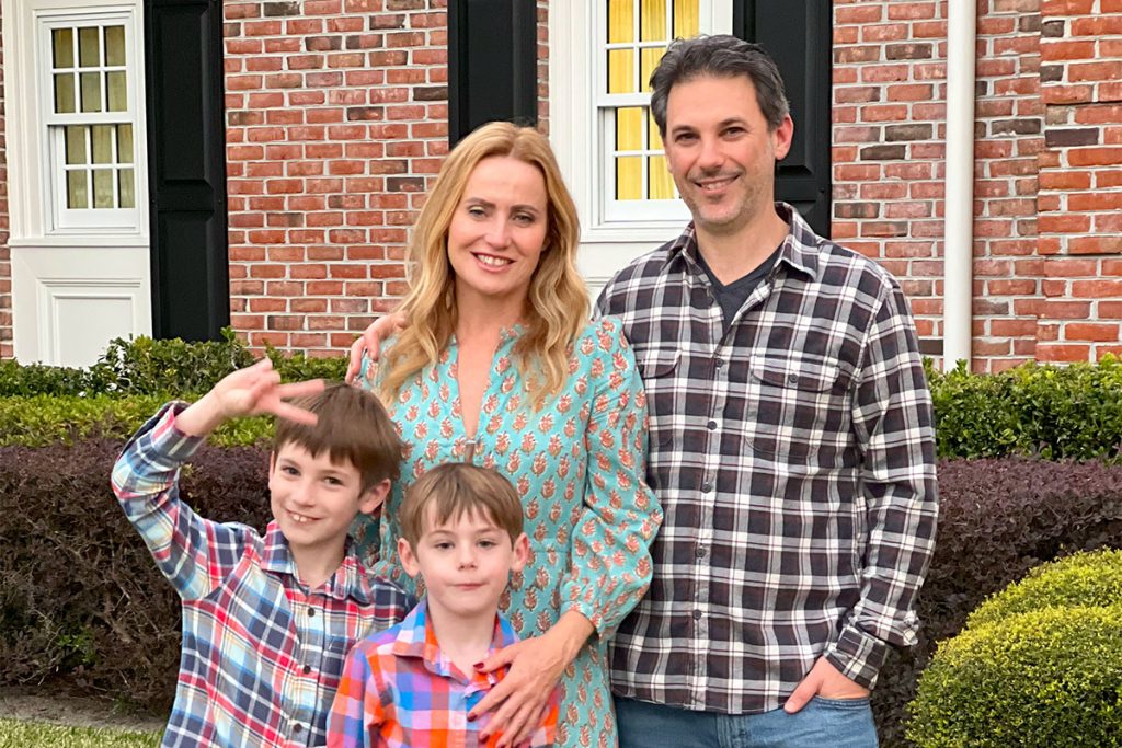 The Efrons outside their Point La Vista home, November 2021