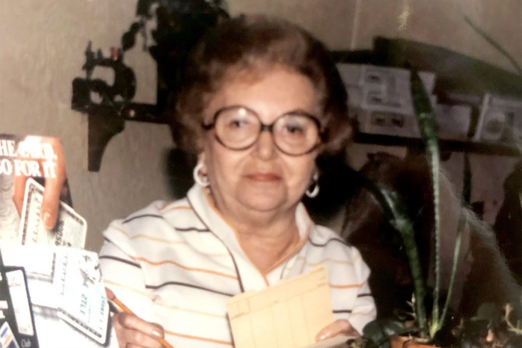 Ann Lissner, mother of Mike, as credit manager at The Young Men’s Shop