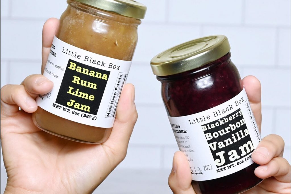 2 jars of Little Black Box jam