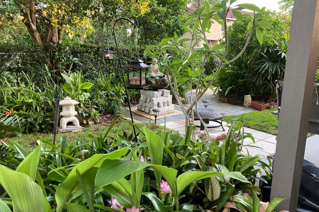 The Meggison’s backyard oasis