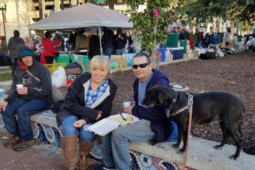 Cynthia Saben with Breakfast In The Park guests