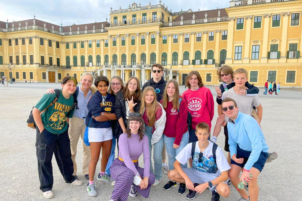 Ian Rasch with his Interchange group in Vienna, Austria.