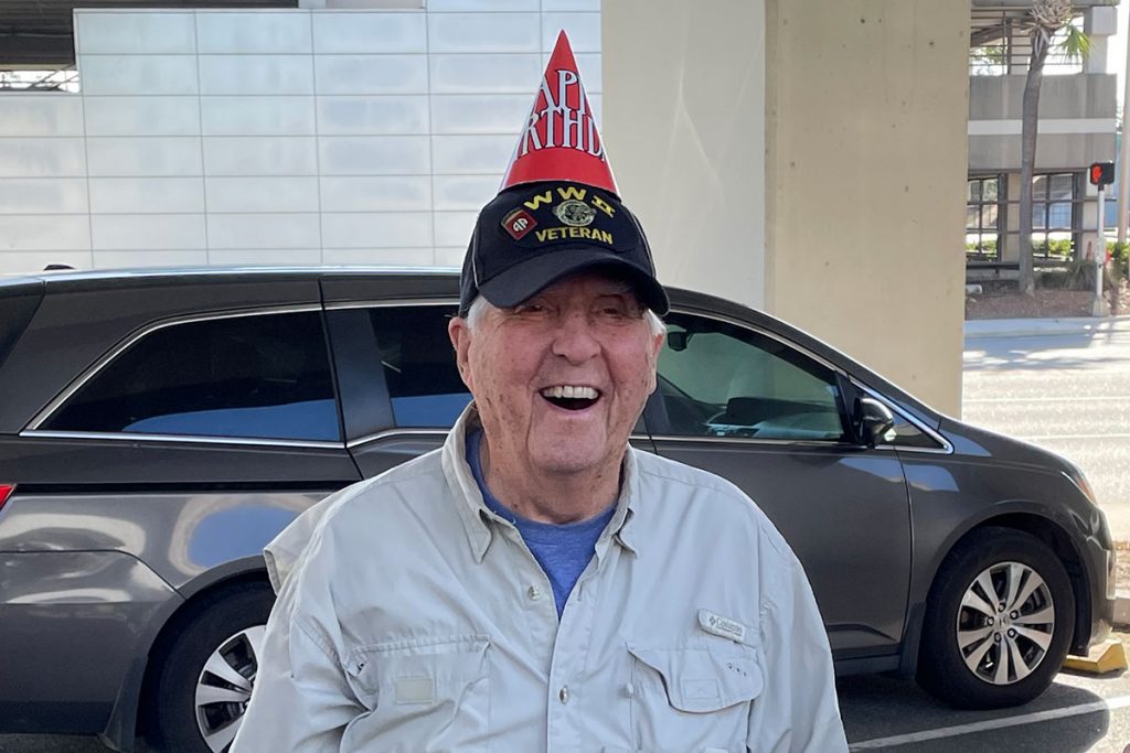 Rufus McClure before his birthday bridge crossing