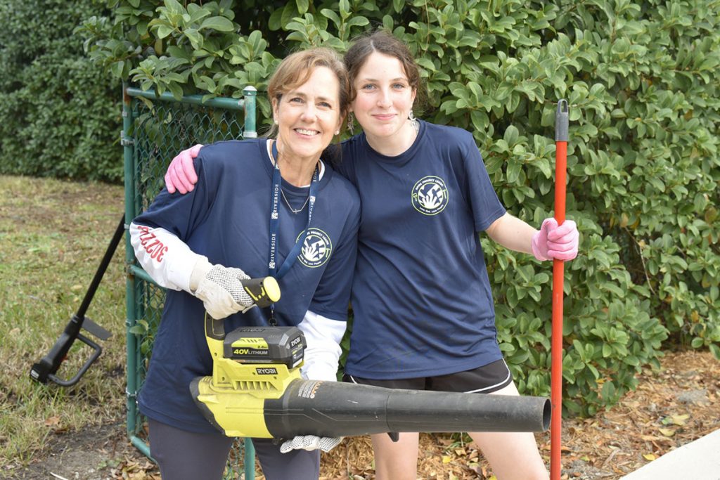 Staff member Denise Fleming and Brie Gay at Family Promise.