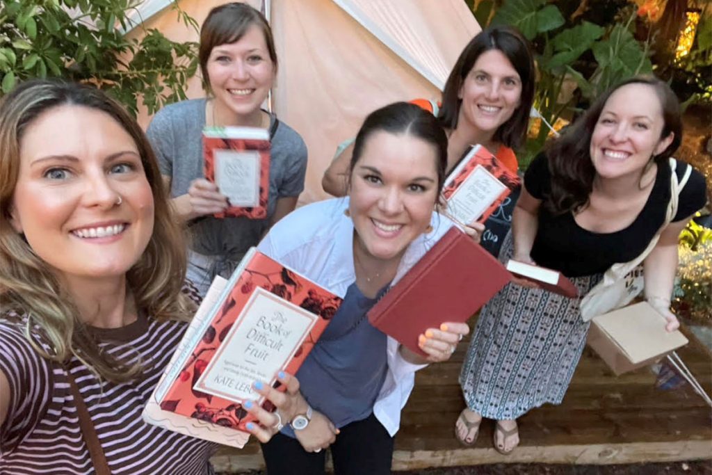 Local Book Club: Rebekah Suwak-Worsham, Danielle Russell, Marie Bogh, Kate Jolley, and Jessica Garske