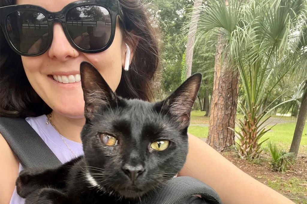 Rebekah Suwak-Worsham and Crash, Boone Park, September 2022