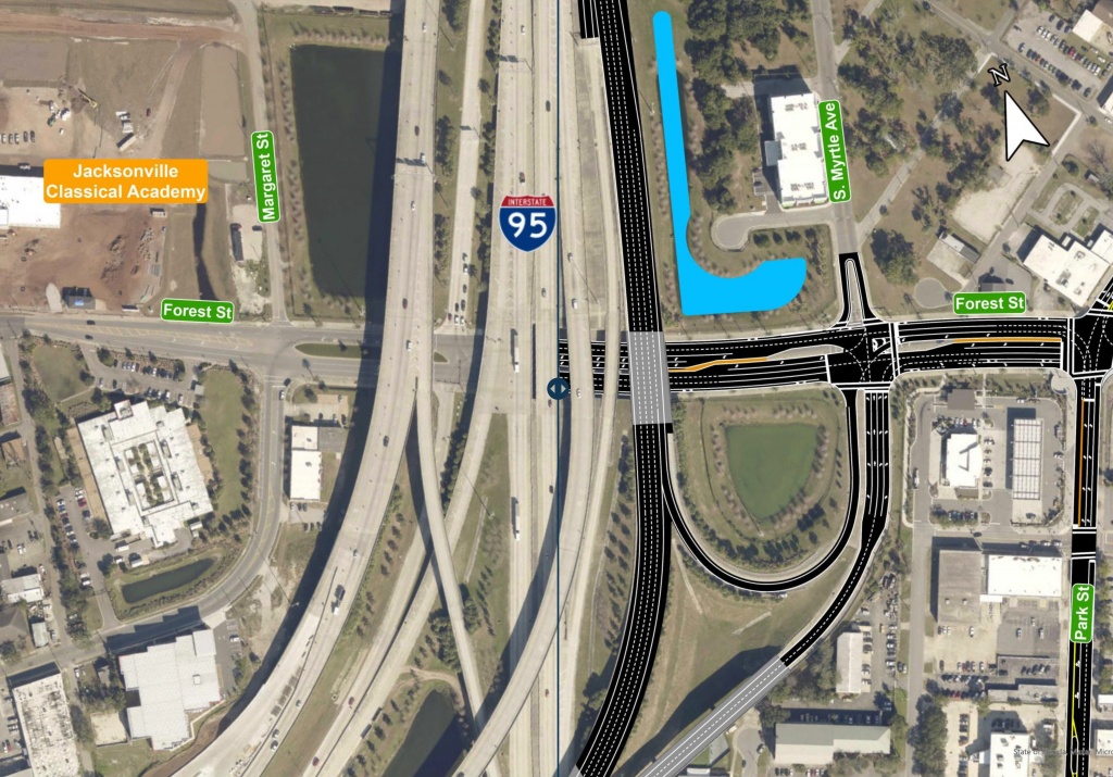 The proposed improvements to Forest Street and access changes to Park Street are new additions to the PD&E Study following public input. These proposed changes are not currently funded. 