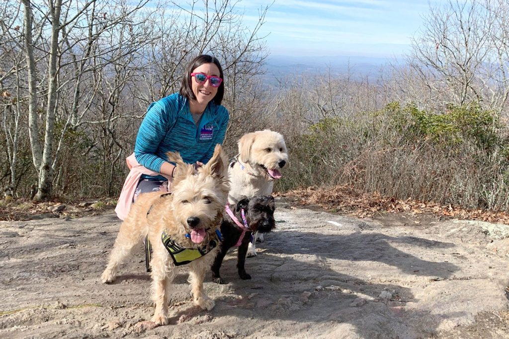 Ashley, Winston, Moxie, and Wendy Woolston, Blood Mountain, Georgia