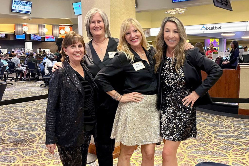 Rotary Club Members and guests enjoyed poker with friends, pictured are Jeanie Taras with Teri Wannamaker, Traci Jenks and Renee Parenteau