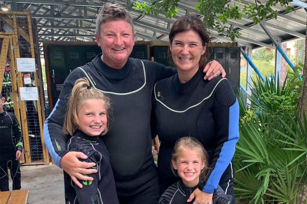 The Burnham family at St Augustine Aquarium