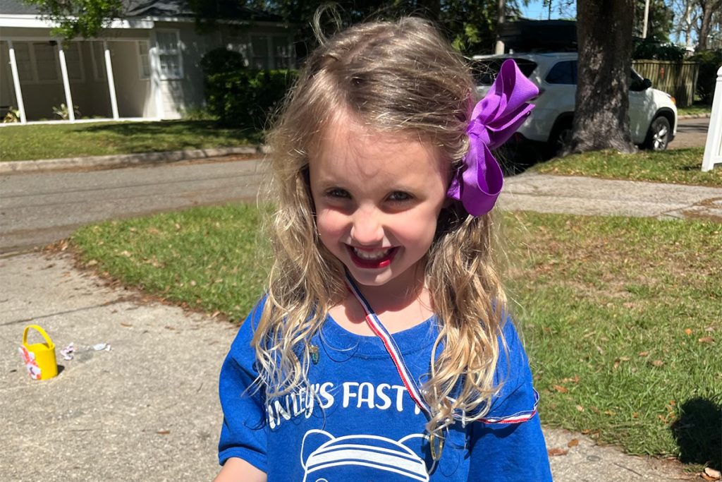 Madeline Webb participates in the Finley’s Fast Feet 5k.