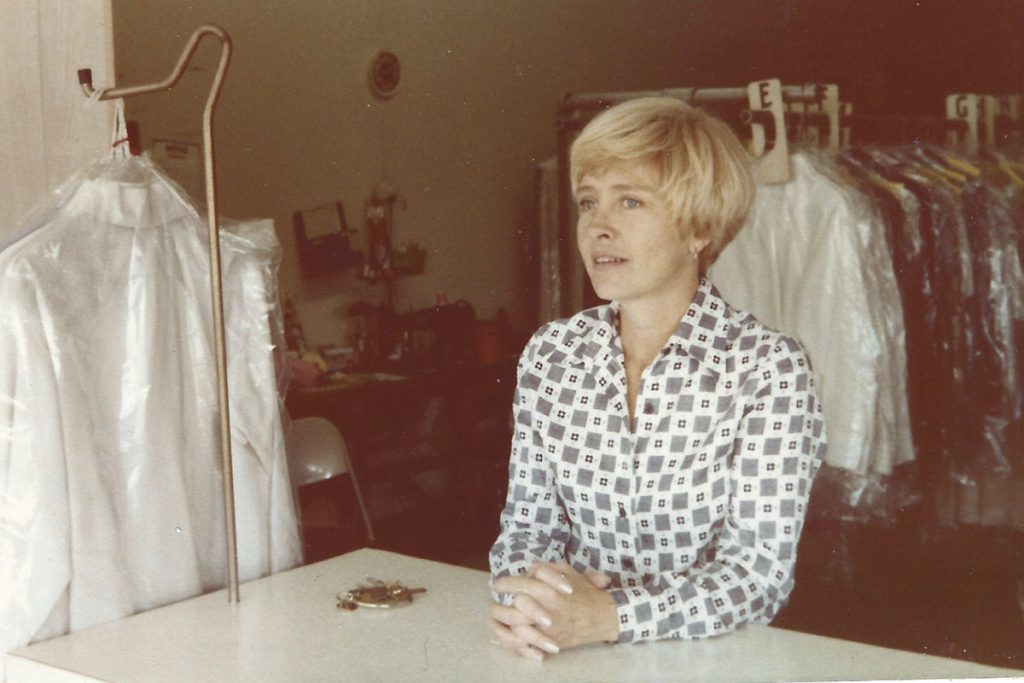 Diane McFadden at McFadden’s Dry Cleaners, 1980 