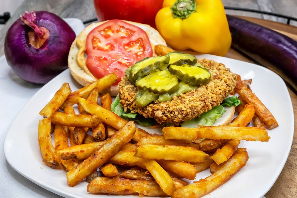 Jackfruit Chik’n Sandwich Picture Credit - KraVegan