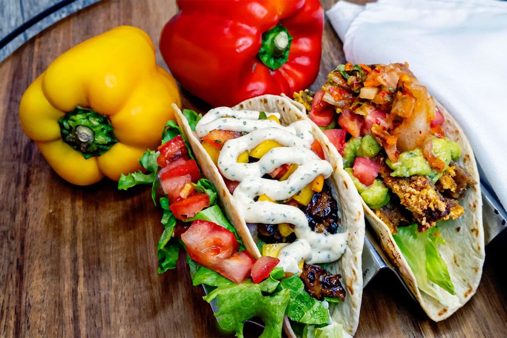 Mango Verde and Chik’n Tacos Picture Credit - KraVegan