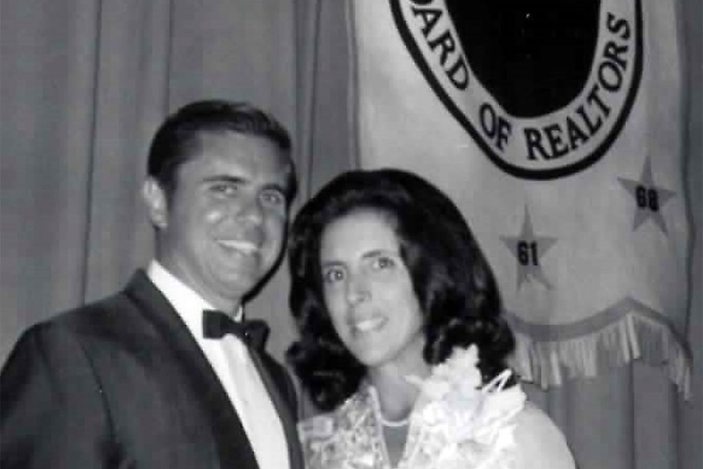 President Dick Barker and Claudette, 1970
