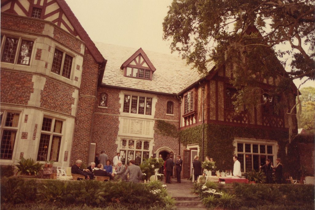 aged photo of mansion exterior