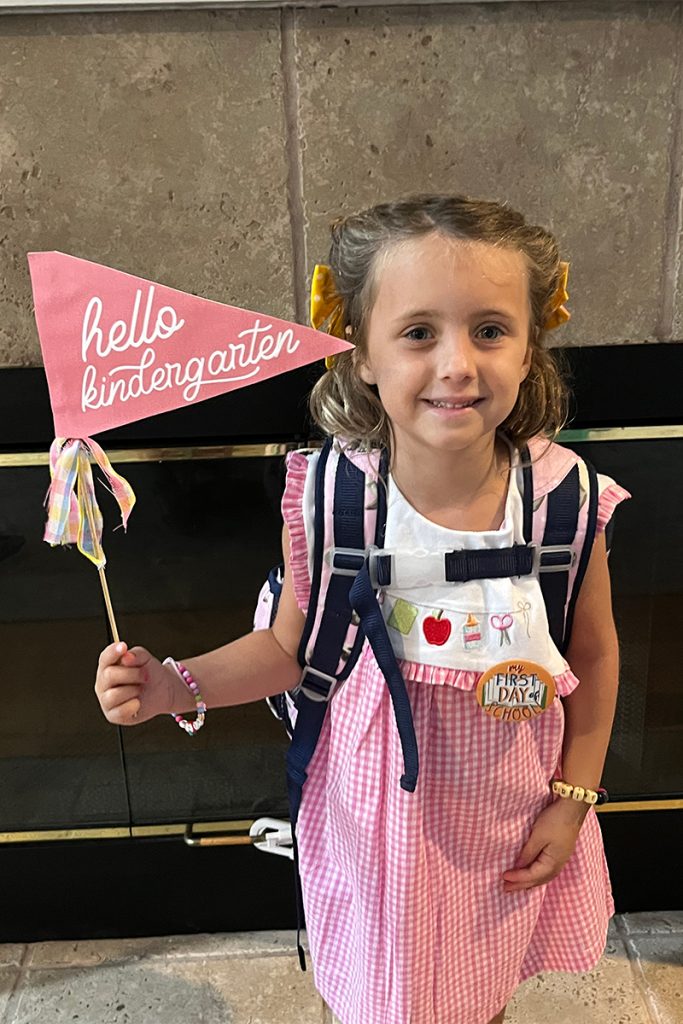 Madeline Webb’s first day of kindergarten was even more exciting since she got to join her oldest brother at Fishweir Elementary.