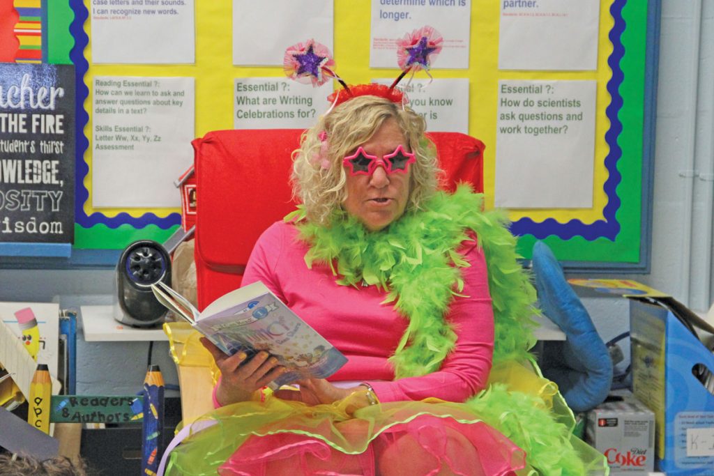 Nancy Beecher as Fancy Nancy from Jane O'Connor’s picture book series.