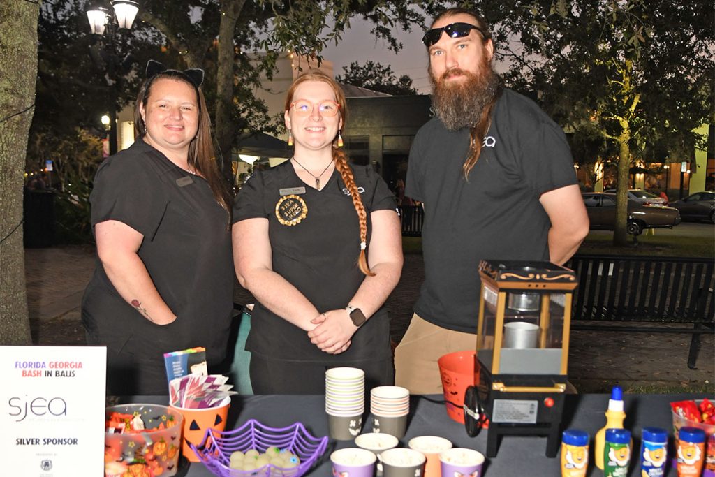 St. Johns Eye Associates, with a new location in San Marco, made an appearance with staff members Melissa Lewis, Faith Smith and Brian Cammett serving locals treats alongside smiles and warm greetings.