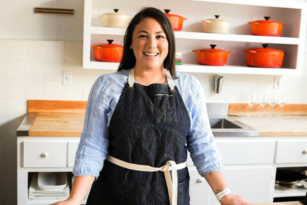Erica Lovelace in her favorite environment, the kitchen.