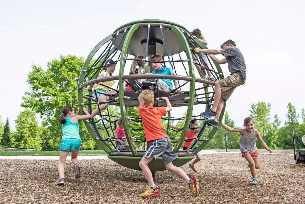 children playing in park