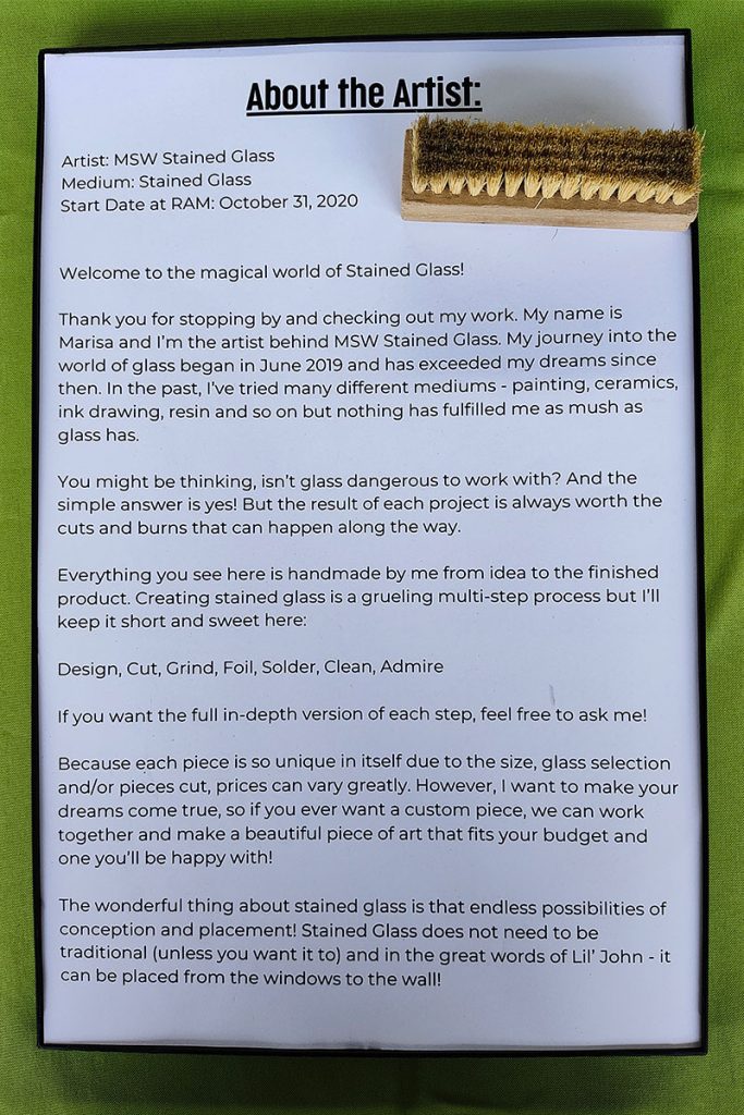 MSW Stained Glass Artist Statement