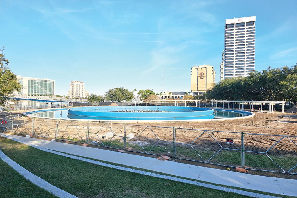 Work on Friendship Fountain is expected to finish by the end of January.