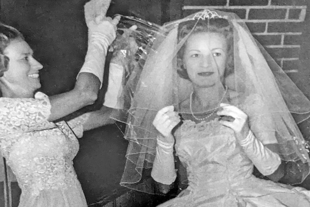 Hazel Donahoo on her wedding day.