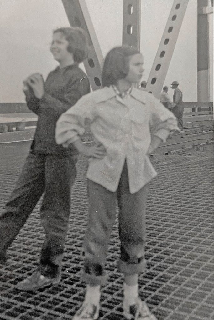 Anges and Sarah on the Mathews Bridge