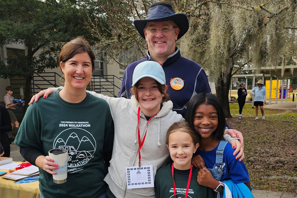 Laura, Gigi, Josh and Mila Beran joined Ashlyn R. before the Friends of Hendricks Walkathon kicked off.