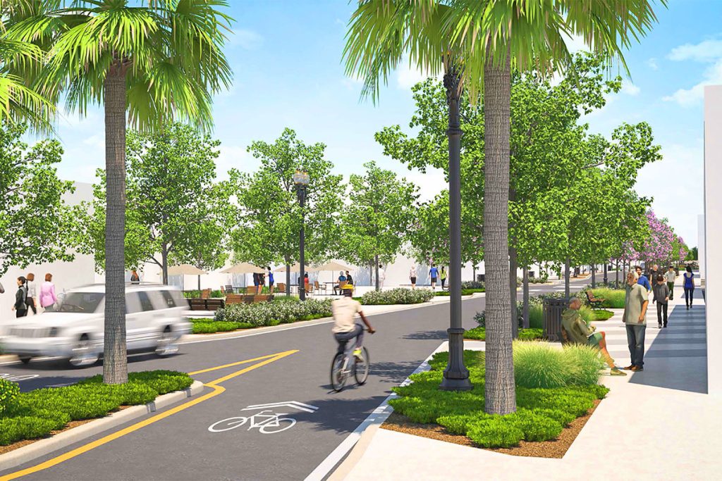 Rendering of the Park Street Road Diet